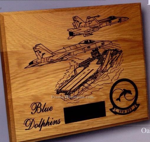 10"x13" Laser Oak Plaque