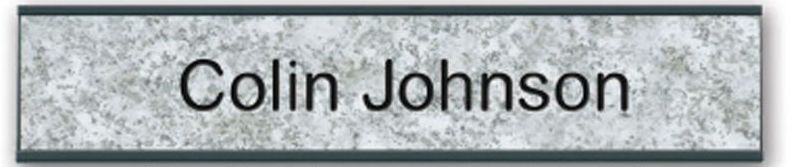 10"x2" Black Aluminum Wall Holder For Name Plate