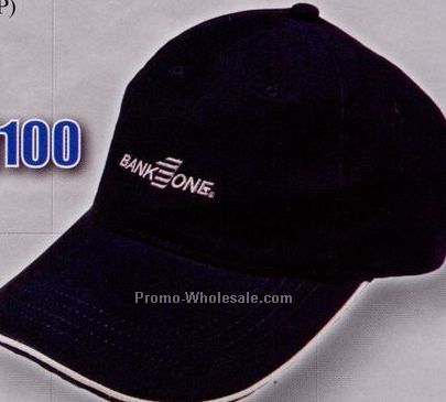 100% Cotton Twill Cap W/ Cord Trim