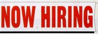 10'x3' Fluorescent Stock Banner - Now Hiring