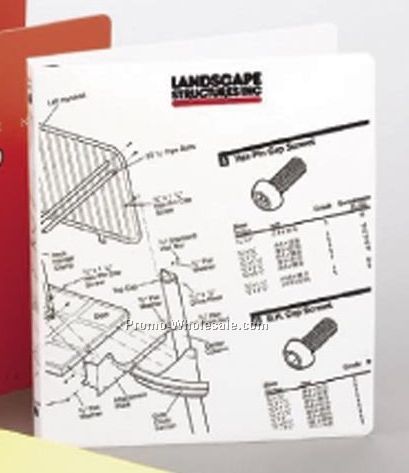 11"x8-1/2" 23 Gauge Poly Ring Binder 3/4" Ring Size