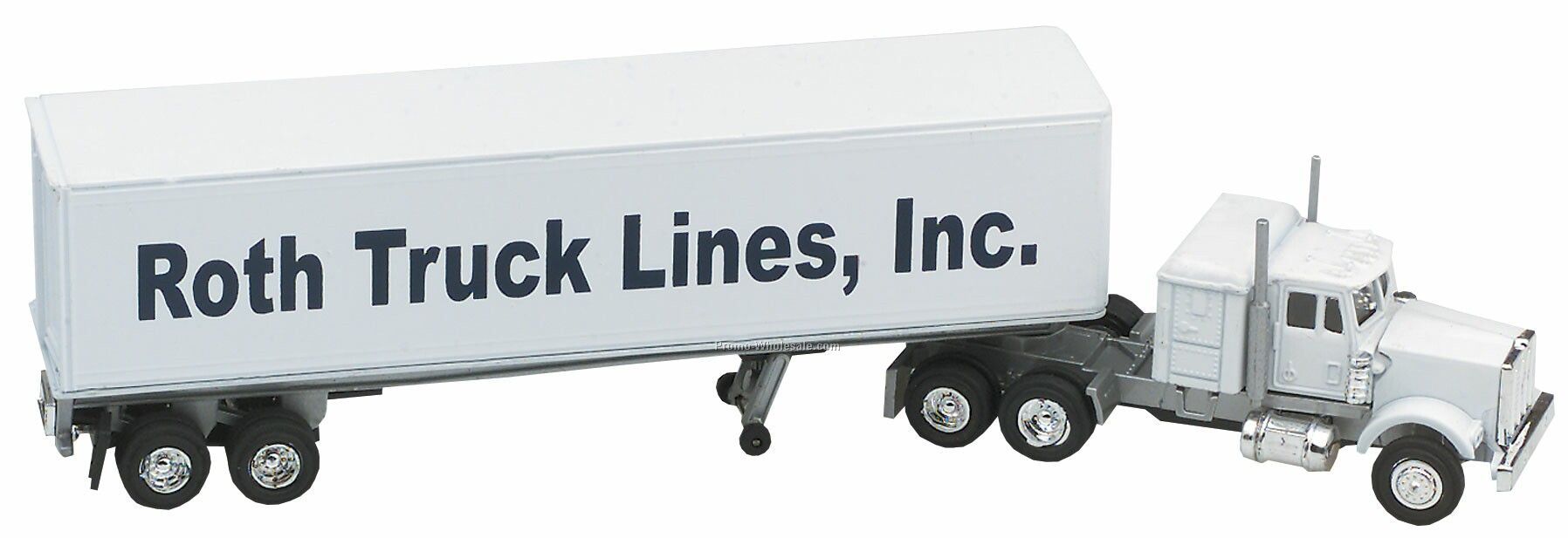 12" Die Cast Conventional Sleeper Truck With Trailer & Decal