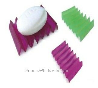 12-3/5cmx7.9cmx2-1/5cm Plastic Wavy Soap Dish