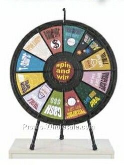 12-slot Black Tabletop Prize Wheel (31")