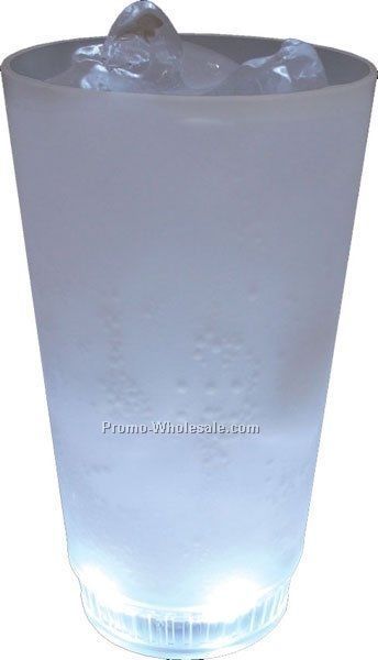 16 Oz. Frosted Light Up Pint Glass W/ 5 LED Lights