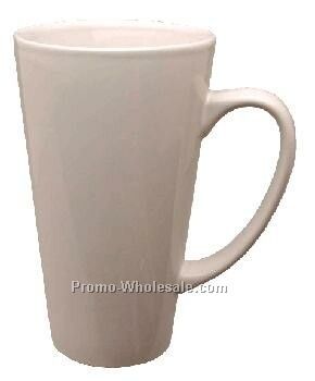 16 Oz. White Topeka Funnel Latte Mug