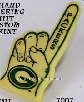 18" Tall Foam #1 Cheering Mitt W/ Custom Print