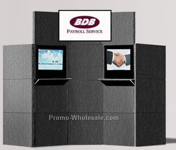 18-panel Modular Display System (13 Solid, 2 Monitor, Seam Shelf, Sign)