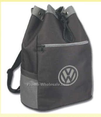 18"x14"x8" Drawstring Tote Bag W/ Shoulder Strap