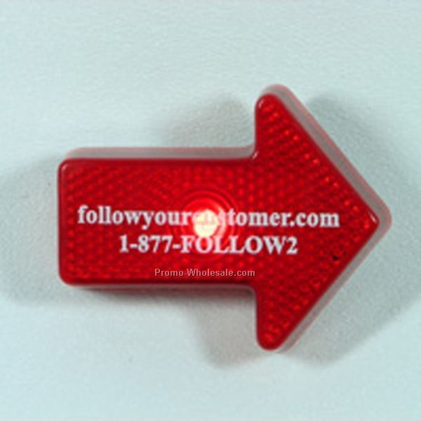 2" Red LED Light Up Safety Reflector Arrow