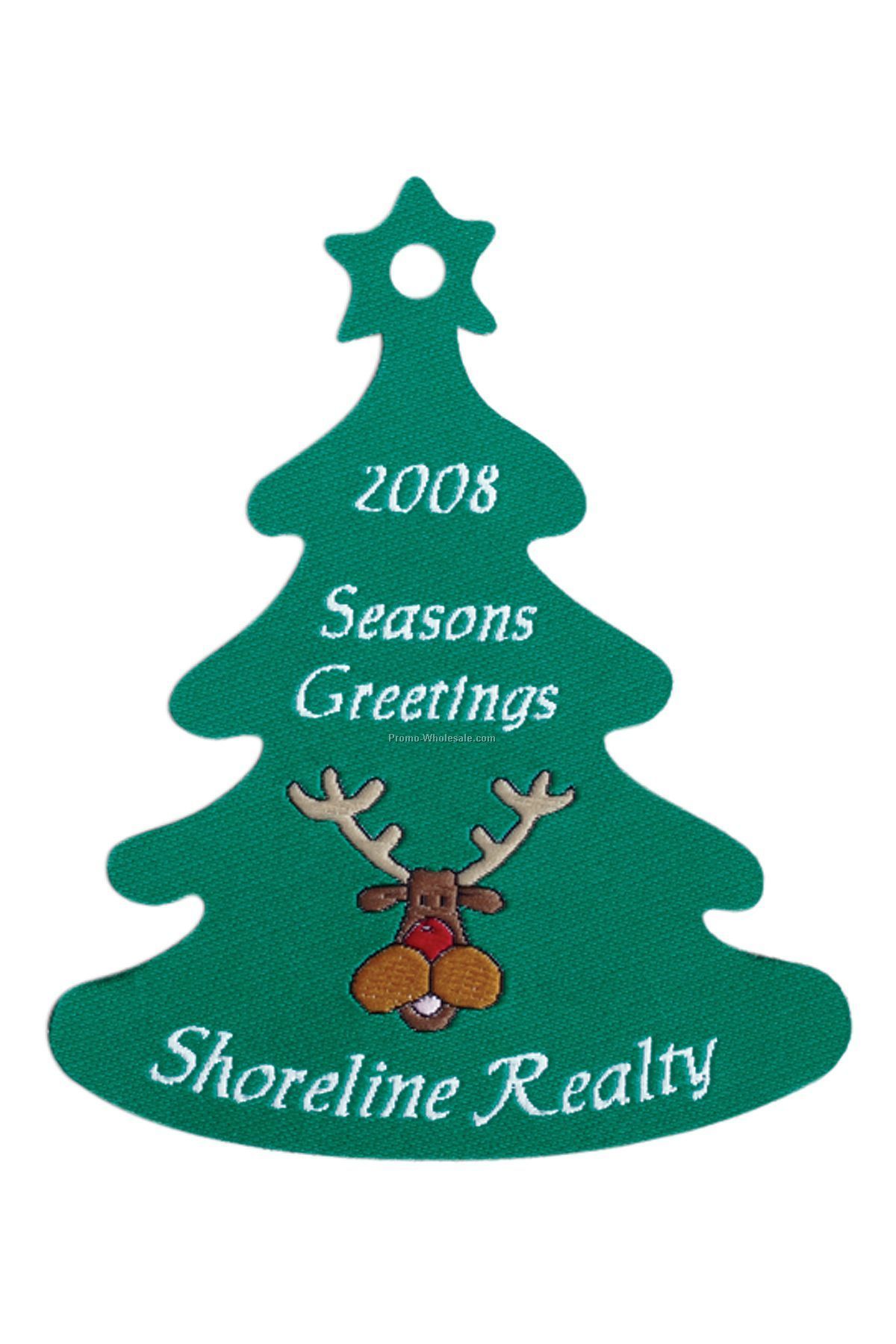2-1/2"x3" Wov-in Line Holiday Tree Ornament- Elite Material