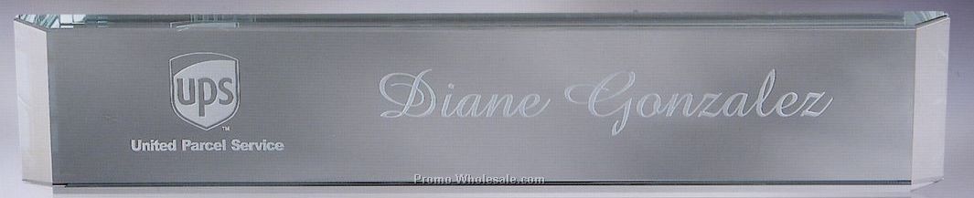 2-1/4"x12"x3/4" Jade Glass Name Plate