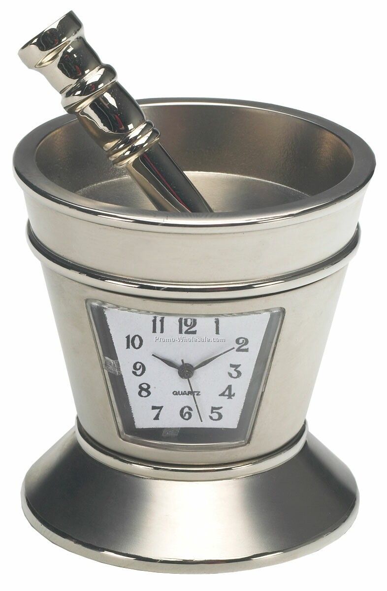 2-3/4" Die Cast Metal Pharmaceutical Clock