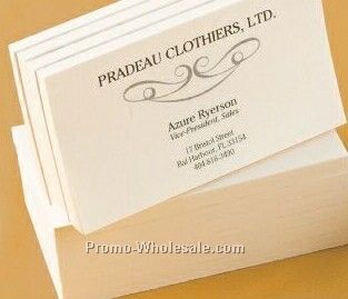 2"x3-1/2" Custom Business Card Size 50 Sheet Pad - 1 Color