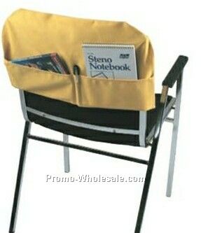 20"x11-1/2" Fitted Chair Back Cover W/Back Pockets / Twill (Blank)
