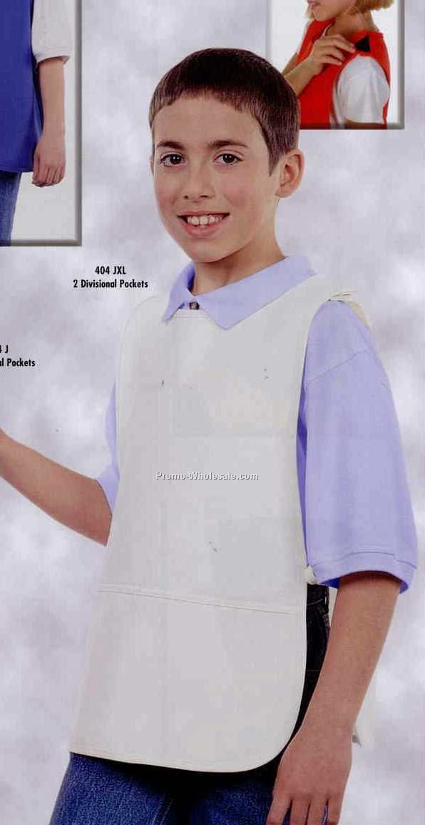 22-1/4"x15" X-large Kid's Tunic Apron W/ 2 Divisional Pocket