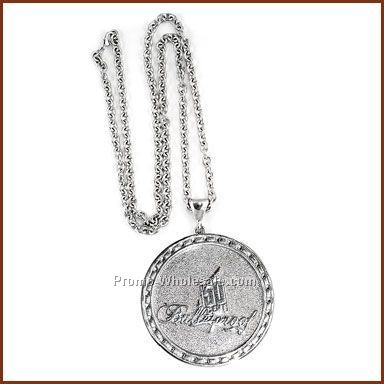 3-1/2" 50 Cent Pendant W/36" Tiffany Style Chain