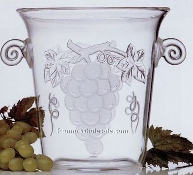 3-1/2 Qt. Champagne & Wine Bucket With Embossed Grapes (Tulip Shaped)