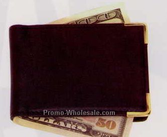 3-1/2"x2-5/8"x1/2" Large Leather Magnetic Money Clip