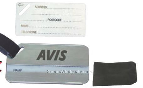3-1/4"x1-1/2"x1/8" Stainless Steel Luggage Tag