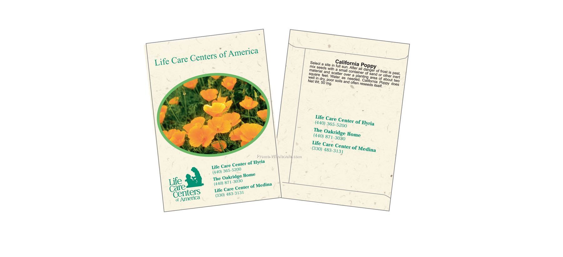 3-1/4"x4-1/2" California Poppy Flower Seed Packet (1 Color)