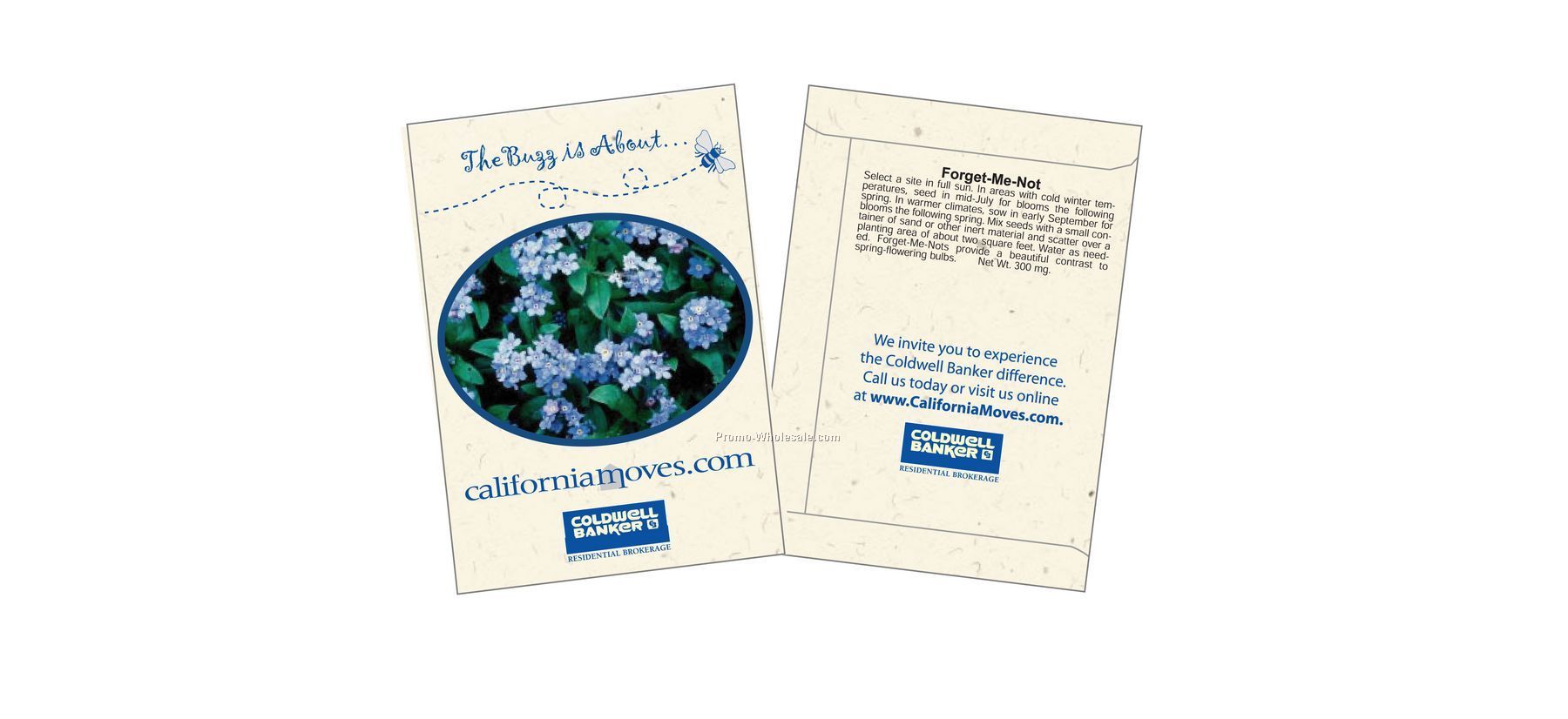 3-1/4"x4-1/2" Forget-me-not Seed Packet (1 Color)