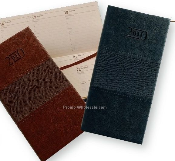 3-1/8"x6-1/2" Blue Trinity Horizontal Pocket Planner