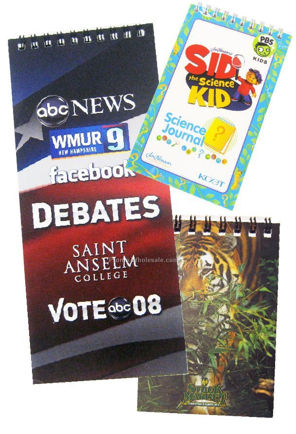 3-2/3"x8-1/2" Reporter's Notebook With Full Color Front Cover