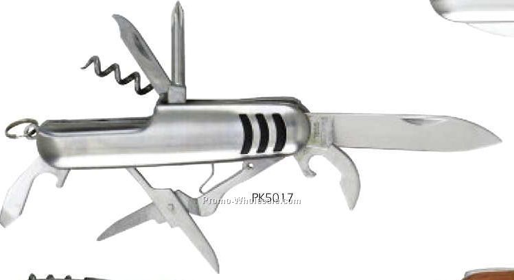 3-3/4" Stainless Steel 7 Function Pocket Knife