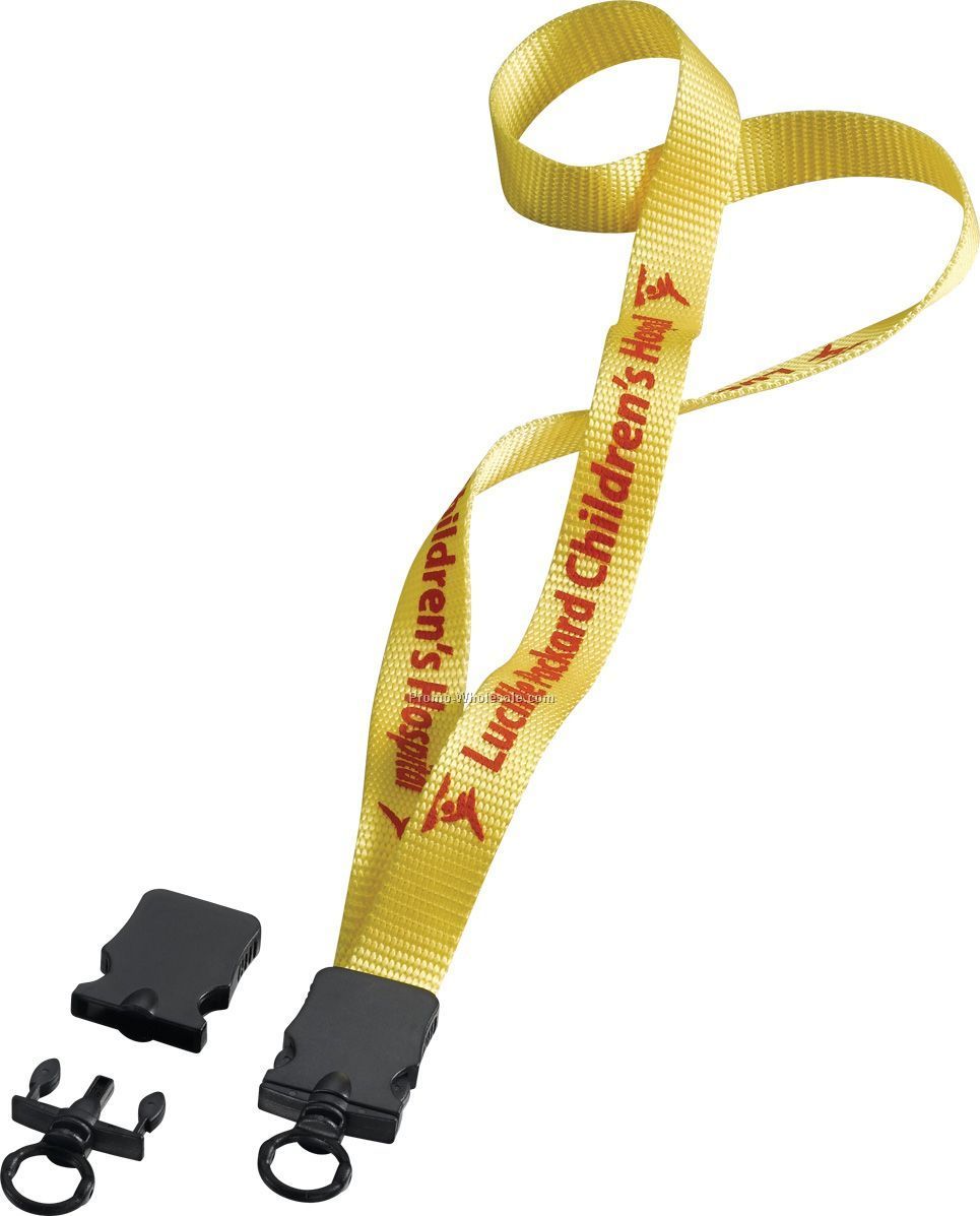 3/4" Nylon Lanyard With Snap Buckle Release & O-ring