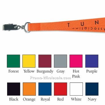 3/8" Custom Tradeshow Lanyard W/ Bulldog Clip