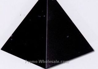 3"x3"x3" Pyramid Award - Jet Black (Small)