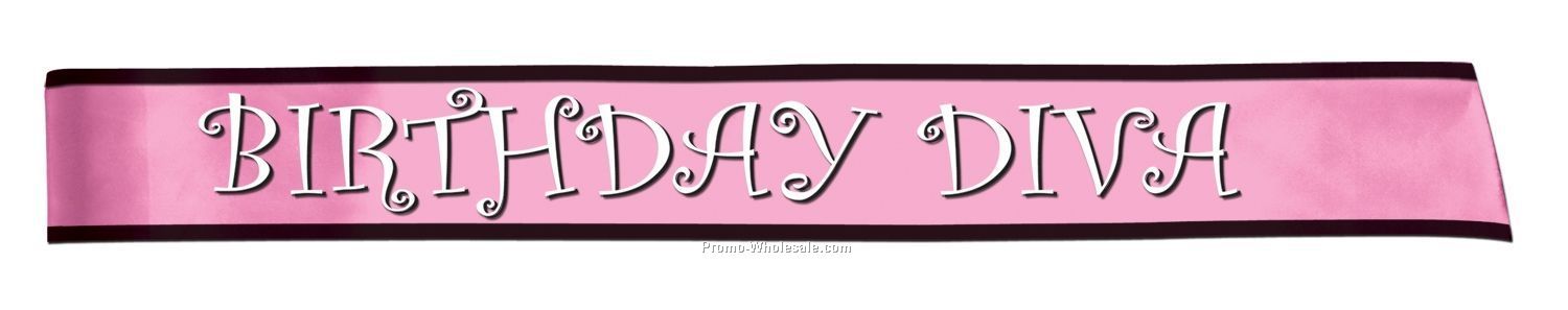 33"x4" Birthday Diva Sash