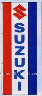 3'x8' Single Face Dealer Interceptor Logo Flags - Suzuki
