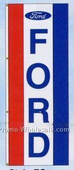 3'x8' Stock Dealer Logo Double Face Drape Flag - Ford