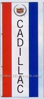 3'x8' Stock Dealer Logo Single Face Drape Flag - Cadillac