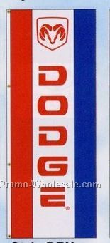 3'x8' Stock Double Face Dealer Rotator Logo Flags - Dodge