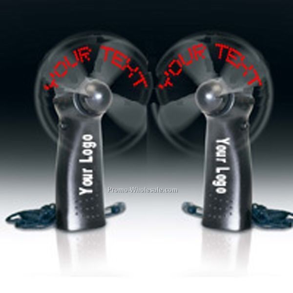 4" Blue LED Message Fan