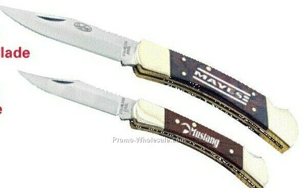 4" Classic Lock Back Knife With 3" Locking Clip Blade