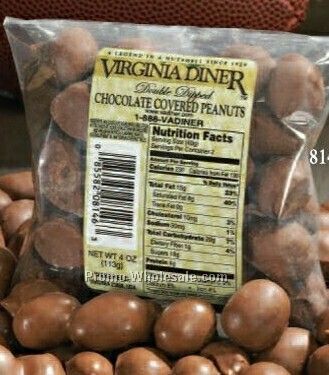 4 Oz. Chocolate Covered Peanuts In Bag