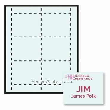 4"x3" Colored Custom Nametag Inserts - 1 Color