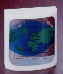 4"x4"x2-1/2" Tv W/ Half World Lucite Embedment