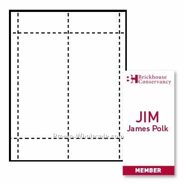 4"x8" Custom Nametag Inserts - 1 Color