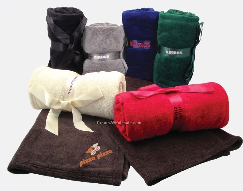 42"x60" Luxury Plush Blanket With Ribbon (Overseas Delivery)