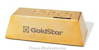 5-1/2"x2-1/4"x1-3/4" Gold Ingot Bank