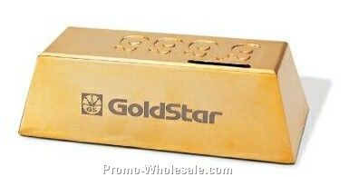 5-1/2"x2-1/4"x1-3/4" Gold Ingot Bank