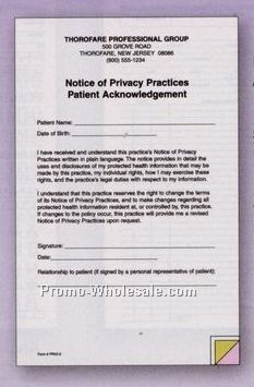 5-1/2"x8-1/2" Notice Of Privacy Practices