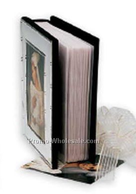 5-3/4"x6-3/8" Silver Plated Album W/ Photo Frame Front