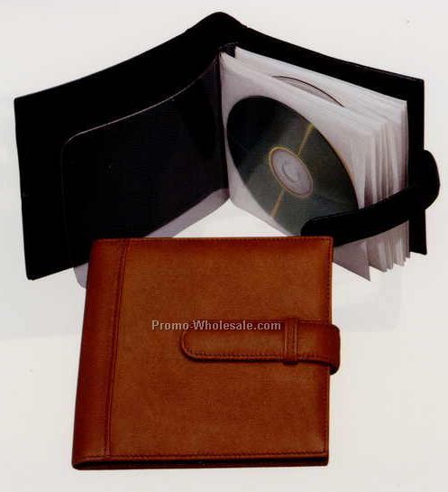 5-7/8"x6-1/4"x1" Leather 10 CD Holder