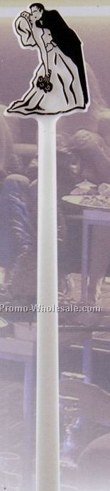 6" Deluxe Bride & Groom Stirrer (Imprinted)